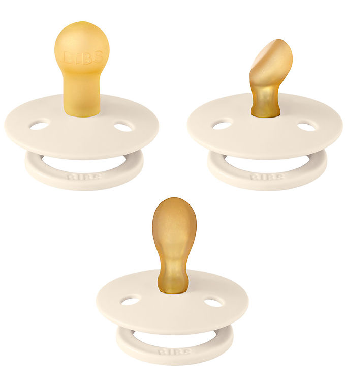 BIBS Colour Sutter - 3-pak - Str. 1 - Naturgummi - Ivory BIBS Colour Sutter - 3-pak - Str. 1 - Naturgummi - Ivory