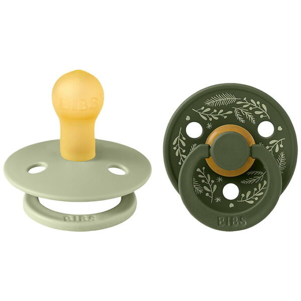 BIBS Colour Sutter - Str. 1 - 2-pak - Haliday Leaf - Sage/Hunter