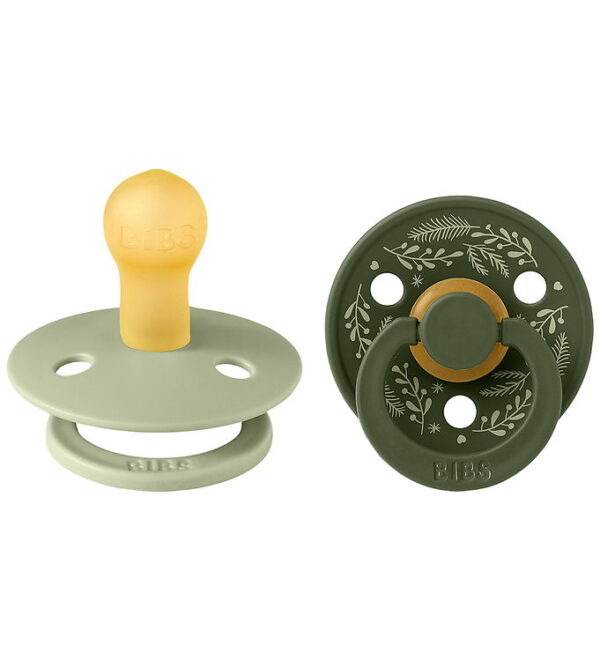 BIBS Colour Sutter - Str. 1 - 2-pak - Haliday Leaf - Sage/Hunter