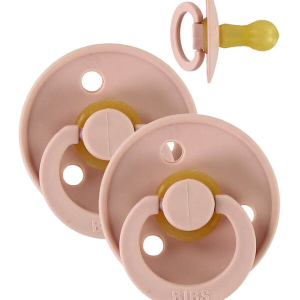 BIBS Colour Sutter - Str. 1 - 2-pak - Rund - Blush