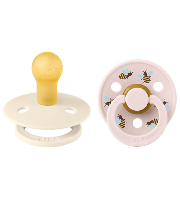 BIBS Colour Sutter - Str. 1 - 2-pak - Rund - Ivory Mix