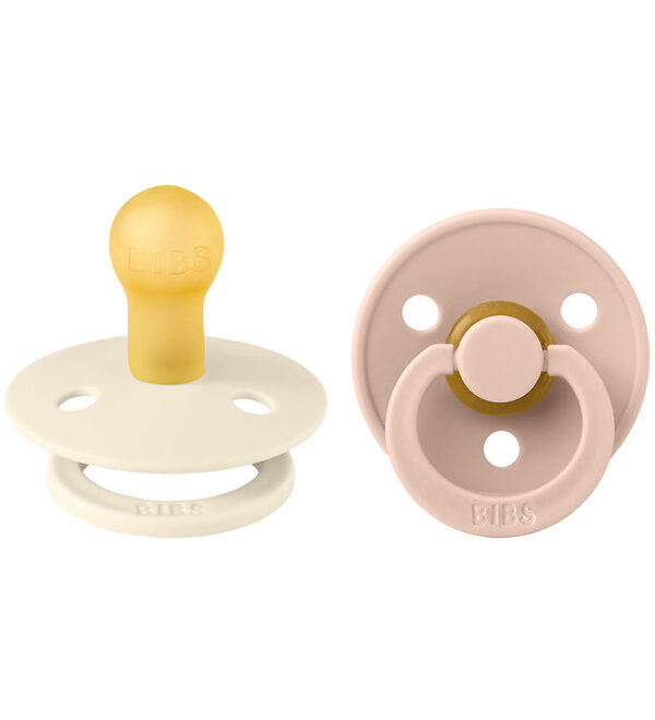 BIBS Colour Sutter - Str. 1 - 2-pak - Rund - Ivory/Blush BIBS Colour Sutter - Str. 1 - 2-pak - Rund - Ivory/Blush