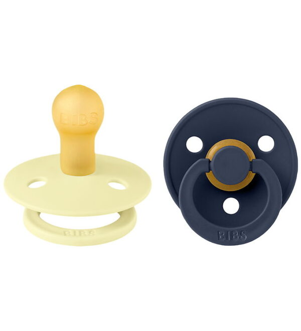 BIBS Colour Sutter - Str. 1 - 2-pak - Rund - Luna/Deep Space BIBS Colour Sutter - Str. 1 - 2-pak - Rund - Luna/Deep Space