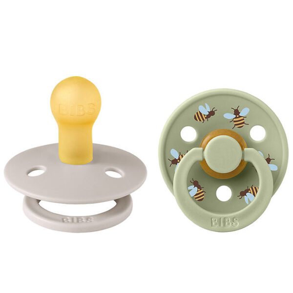 BIBS Colour Sutter - Str. 1 - 2-pak - Rund - Mushroom Mix BIBS Colour Sutter - Str. 1 - 2-pak - Rund - Mushroom Mix