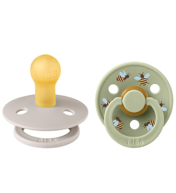 BIBS Colour Sutter - Str. 1 - 2-pak - Rund - Mushroom Mix