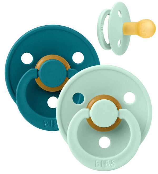 BIBS Colour Sutter - Str. 1 - 2-pak - Rund - Nordic Mint/Forest BIBS Colour Sutter - Str. 1 - 2-pak - Rund - Nordic Mint/Forest