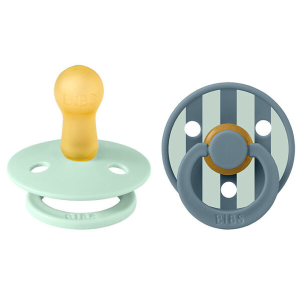 BIBS Colour Sutter - Str. 1 - 2-pak - Rund - Nordic Mint/Petrol