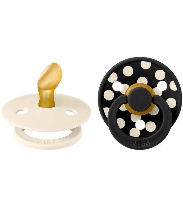 BIBS Colour Sutter - Str. 1 - Anatomisk - 2-pak - Ivory/Sort BIBS Colour Sutter - Str. 1 - Anatomisk - 2-pak - Ivory/Sort