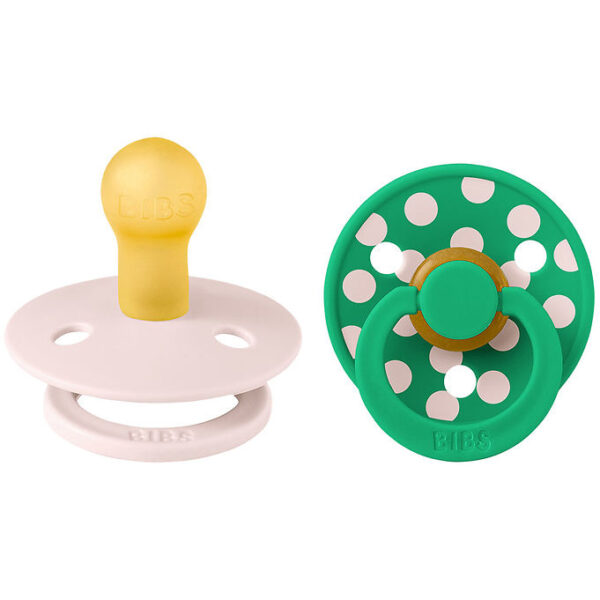 BIBS Colour Sutter - Str. 1 - Rund - 2-pak - Petal/Cactus