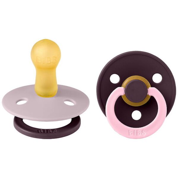 BIBS Colour Sutter - Str. 2 - 2-pak - Rund - Dusky Lilac Plum