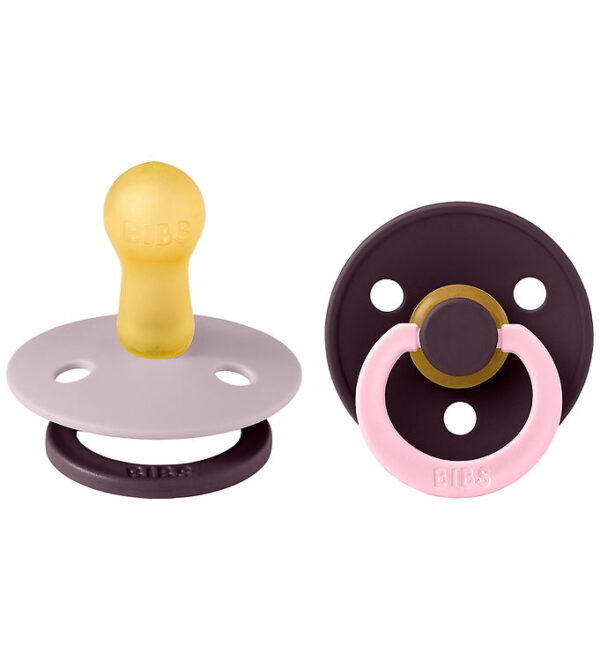 BIBS Colour Sutter - Str. 2 - 2-pak - Rund - Dusky Lilac Plum