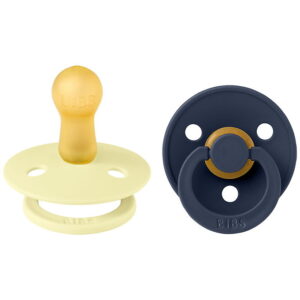 BIBS Colour Sutter - Str. 2 - 2-pak - Rund - Luna/Deep Space