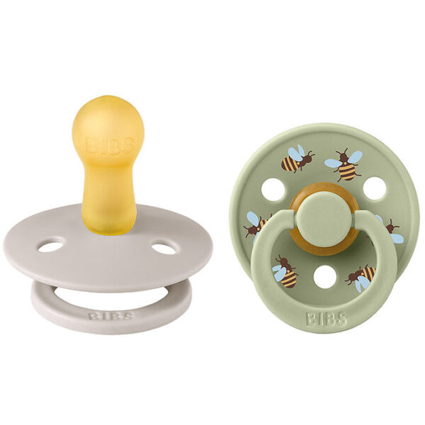 BIBS Colour Sutter - Str. 2 - 2-pak - Rund - Mushroom Mix BIBS Colour Sutter - Str. 2 - 2-pak - Rund - Mushroom Mix