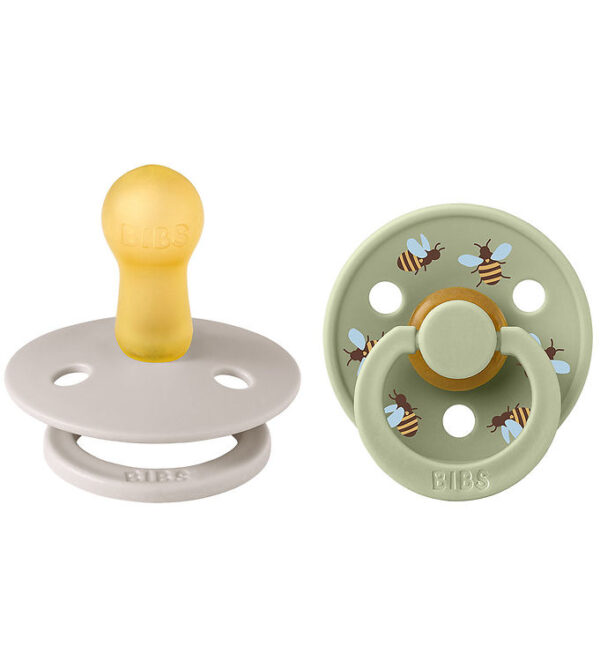 BIBS Colour Sutter - Str. 2 - 2-pak - Rund - Mushroom Mix BIBS Colour Sutter - Str. 2 - 2-pak - Rund - Mushroom Mix