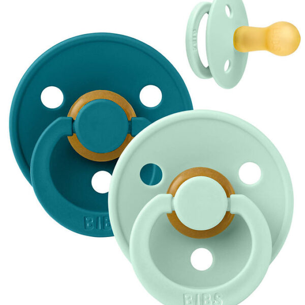 BIBS Colour Sutter - Str. 2 - 2-pak - Rund - Nordic Mint/Forest BIBS Colour Sutter - Str. 2 - 2-pak - Rund - Nordic Mint/Forest