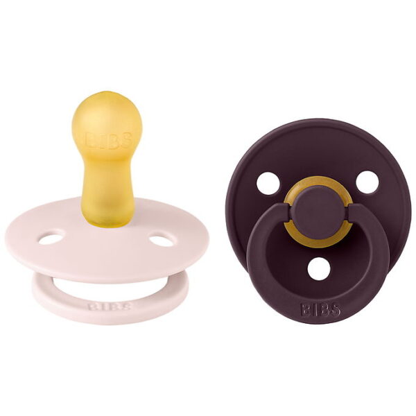 BIBS Colour Sutter - Str. 2 - 2-pak - Rund - Petal/Plum