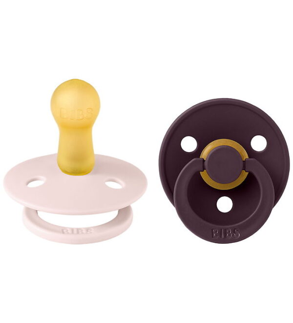 BIBS Colour Sutter - Str. 2 - 2-pak - Rund - Petal/Plum