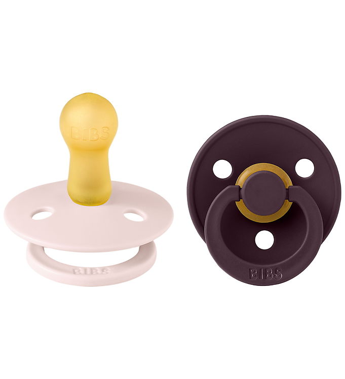 BIBS Colour Sutter - Str. 2 - 2-pak - Rund - Petal/Plum BIBS Colour Sutter - Str. 2 - 2-pak - Rund - Petal/Plum