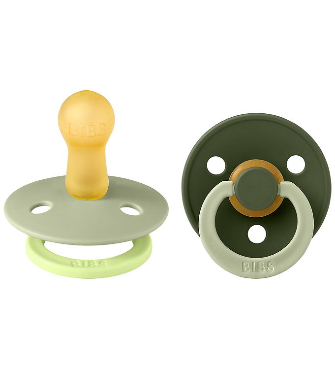 BIBS Colour Sutter - Str. 2 - 2-pak - Rund - Sage Hunter Green