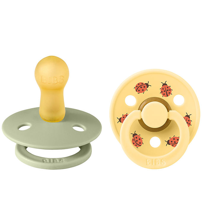 BIBS Colour Sutter - Str. 2 - 2-pak - Rund - Sage Mix