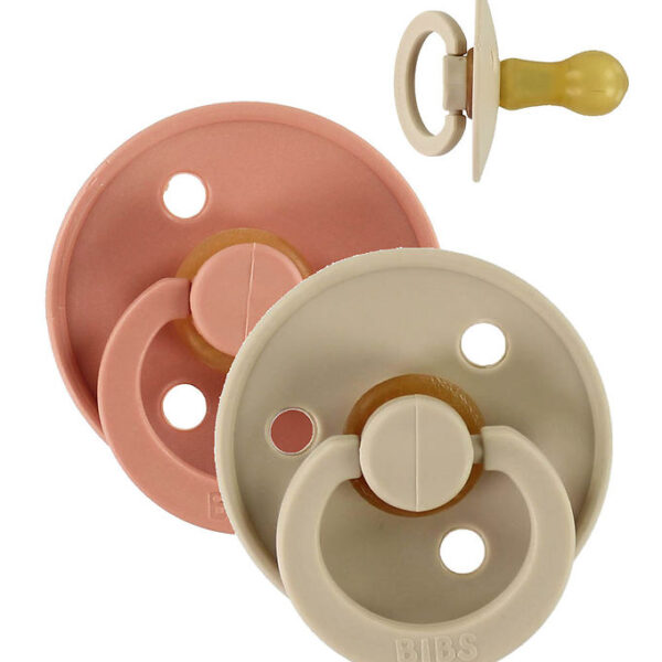 BIBS Colour Sutter - Str. 2 - 2-pak - Rund - Vanilla/Peach