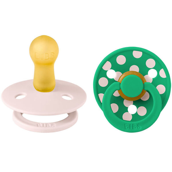 BIBS Colour Sutter - Str. 2 - Rund - 2-pak - Petal/Cactus BIBS Colour Sutter - Str. 2 - Rund - 2-pak - Petal/Cactus