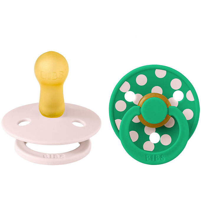 BIBS Colour Sutter - Str. 2 - Rund - 2-pak - Petal/Cactus BIBS Colour Sutter - Str. 2 - Rund - 2-pak - Petal/Cactus