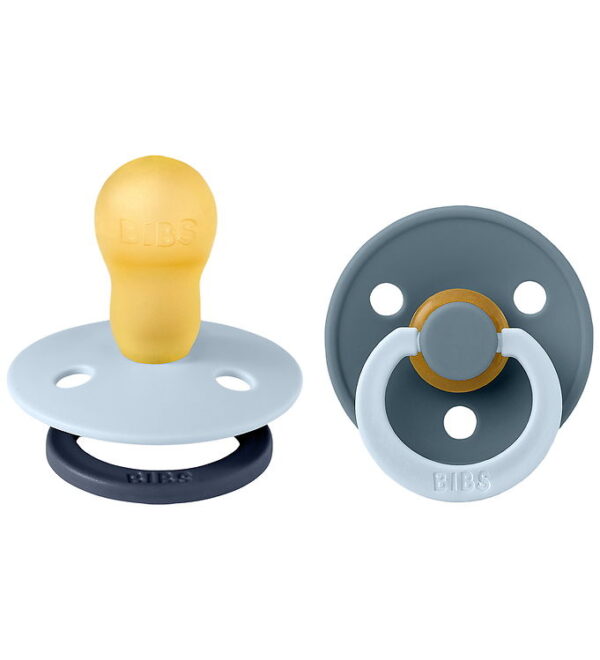 BIBS Colour Sutter - Str. 3 - 2-pak - Rund - Baby Blue Petrol BIBS Colour Sutter - Str. 3 - 2-pak - Rund - Baby Blue Petrol