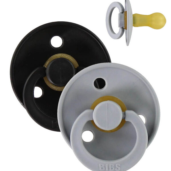 BIBS Colour Sutter - Str. 3 - 2-pak - Rund - Cloud/Black