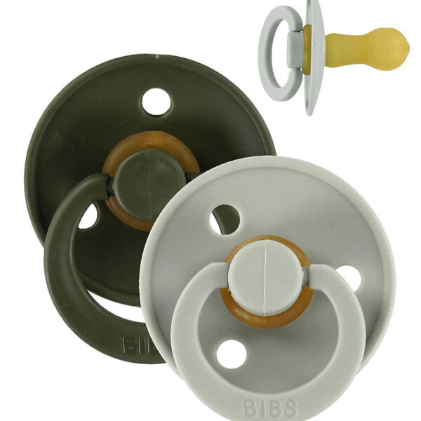 BIBS Colour Sutter - Str. 3 - 2-pak - Rund - Sage/Hunter Green