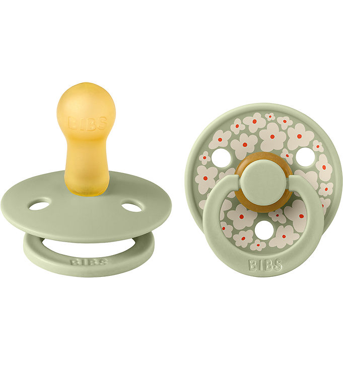 BIBS Colout Sutter - 2-pak - Str. 2 - Rund - Jasmine - Sage Mix BIBS Colout Sutter - 2-pak - Str. 2 - Rund - Jasmine - Sage Mix