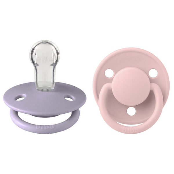 BIBS De Lux Sutter - 2-pak - Rund - Blossom/Dusky Lilac