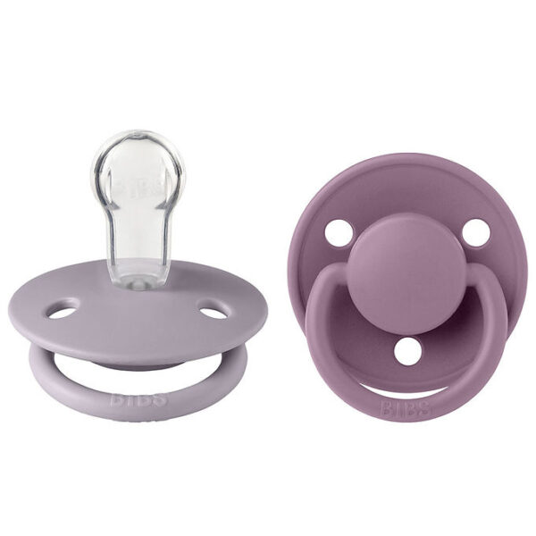 BIBS De Lux Sutter - 2-pak - Rund - Fossil Grey/Mauve