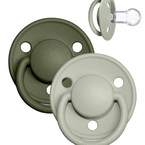 BIBS De Lux Sutter - 2-pak - Rund- Sage/Hunter Green
