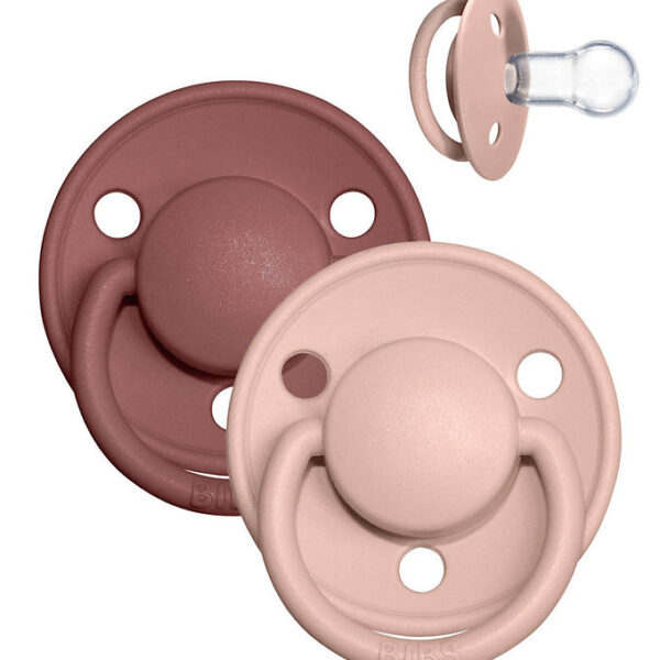 BIBS De Lux Sutter - 2-pak - Rund - Woodchuck/Blush