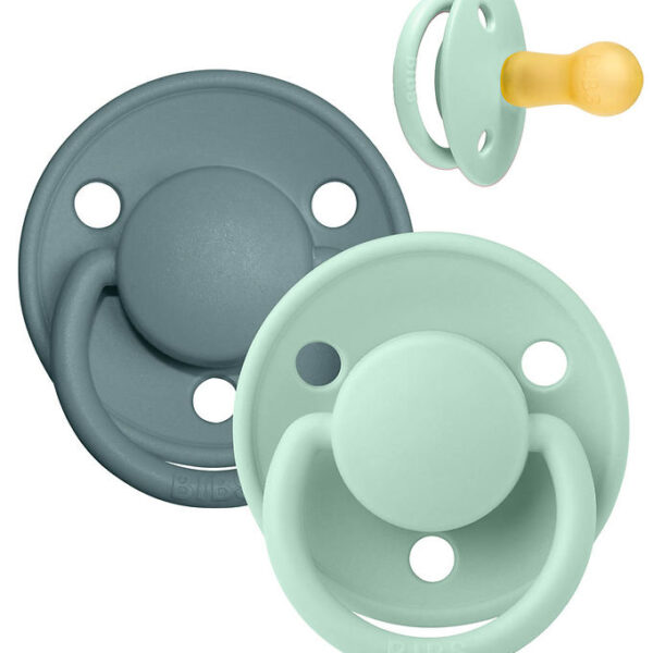 BIBS De Lux Sutter - Str. 2 - 2-pak - Rund - Nordic Mint/Island