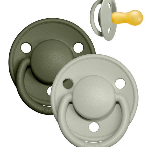 BIBS De Lux Sutter - Str. 2 - 2-pak - Rund- Sage/Hunter Green