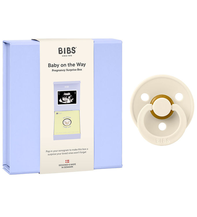 BIBS Gavesæt - Baby on The Way - Sut - Str. 1 - Latex - Ivory