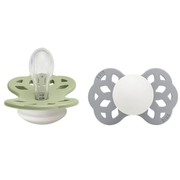 BIBS Infinity Natsutter - 2-pak - Str. 1 - Symmetrisk - Sage Glo