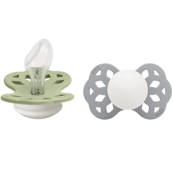 BIBS Infinity Natsutter - 2-pak - Str. 2 - Anatomisk - Sage Glow