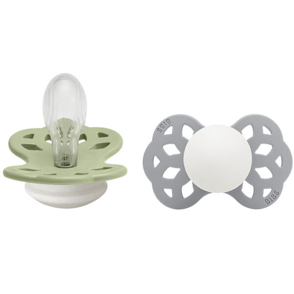 BIBS Infinity Natsutter - 2-pak - Str. 2 - Symmetrisk - Sage Glo