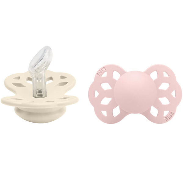 BIBS Infinity Sutter - 2-pak - Str. 1 - Anatomisk - Ivory/Blosso