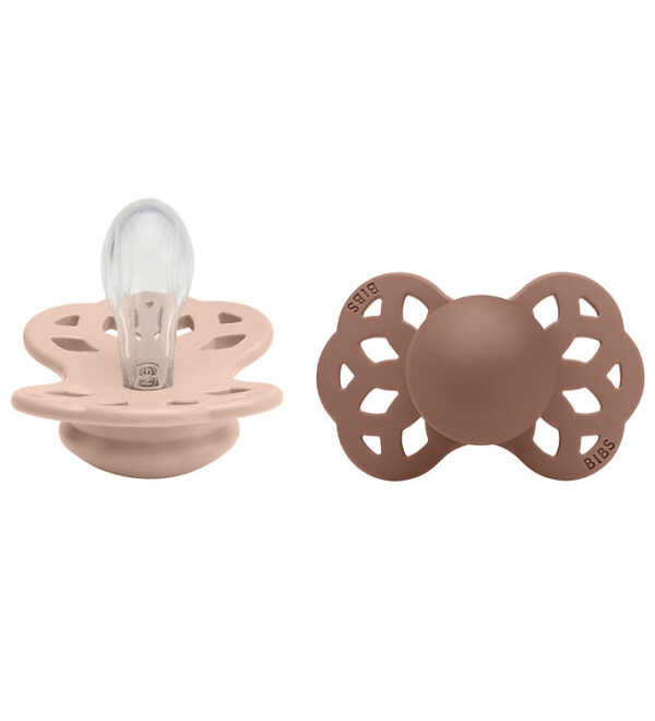 BIBS Infinity Sutter - 2-pak - Str. 1 - Symmetrisk - Blush/Woodc BIBS Infinity Sutter - 2-pak - Str. 1 - Symmetrisk - Blush/Woodc