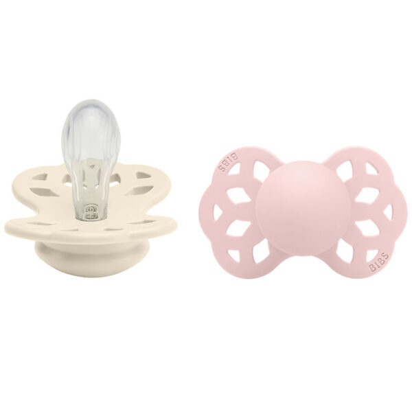 BIBS Infinity Sutter - 2-pak - Str. 1 - Symmetrisk - Ivory/Bloss