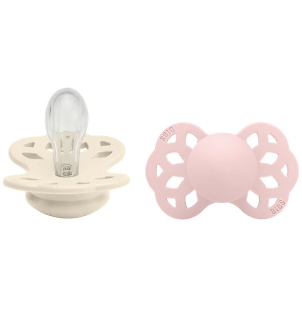 BIBS Infinity Sutter - 2-pak - Str. 1 - Symmetrisk - Ivory/Bloss BIBS Infinity Sutter - 2-pak - Str. 1 - Symmetrisk - Ivory/Bloss