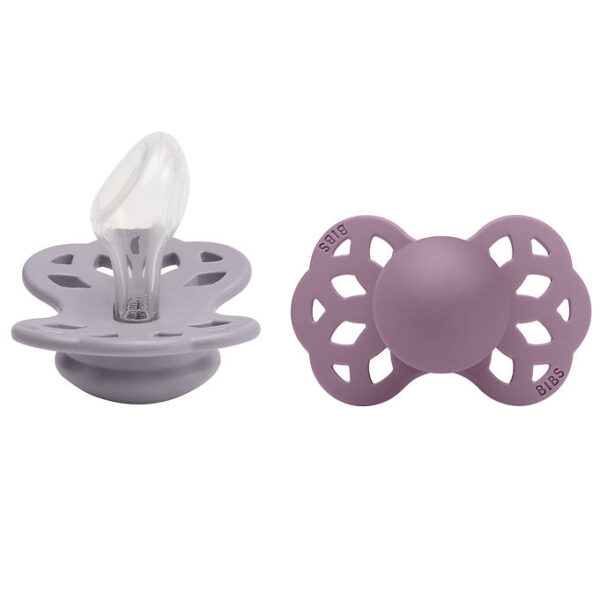 BIBS Infinity Sutter - 2-pak - Str. 2 - Anatomisk - Grey/Mauve BIBS Infinity Sutter - 2-pak - Str. 2 - Anatomisk - Grey/Mauve