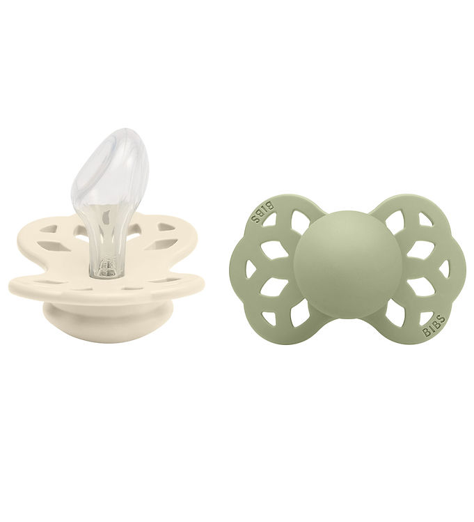 BIBS Infinity Sutter - 2-pak - Str. 2 - Anatomisk - Ivory/Sage