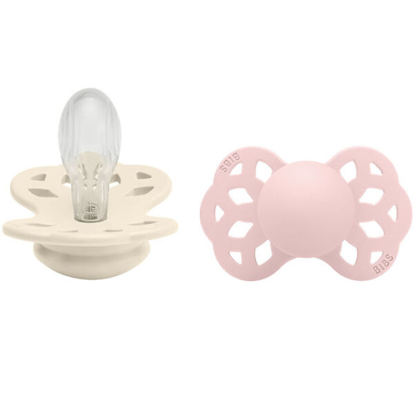 BIBS Infinity Sutter - 2-pak - Str. 2 - Symmetrisk - Ivory/Bloss