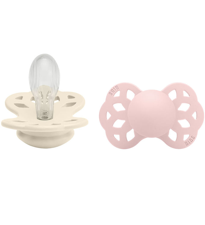 BIBS Infinity Sutter - 2-pak - Str. 2 - Symmetrisk - Ivory/Bloss BIBS Infinity Sutter - 2-pak - Str. 2 - Symmetrisk - Ivory/Bloss