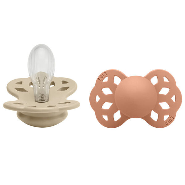 BIBS Infinity Sutter - 2-pak - Str.2 - Symmetrisk - Vanilla/Peac BIBS Infinity Sutter - 2-pak - Str.2 - Symmetrisk - Vanilla/Peac